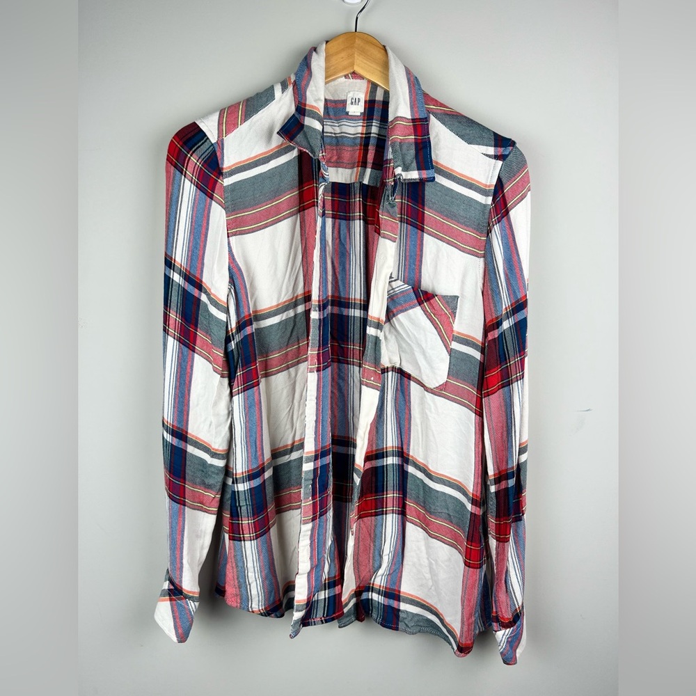 GAP Men's Multicolor Plaid Button‎ Down Shirt